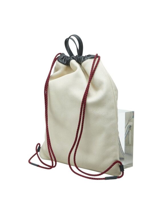 Gucci Sherry Line Drawstring Backpack Ivory Leather main image 6